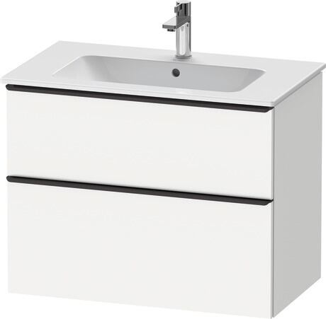 Vanity unit wall-mounted, DE43620BD180000 White Matt, Decor, Handle Diamond black