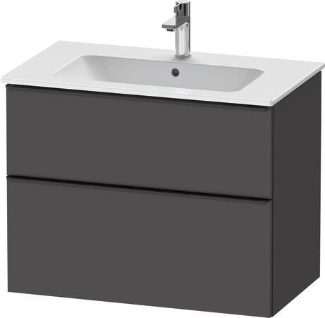 Vanity unit wall-mounted, DE43620BD490000 Graphite Matt, Decor, Handle Diamond black