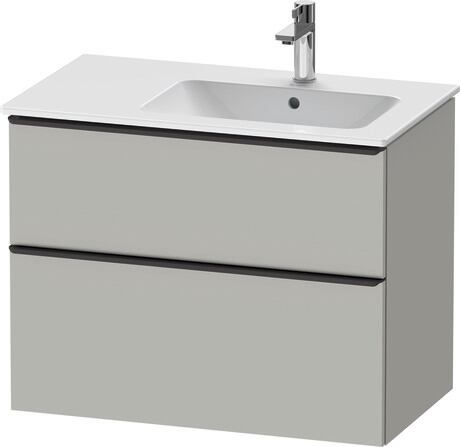 Vanity unit wall-mounted, DE43670BD070000 Concrete grey Matt, Decor, Handle Diamond black