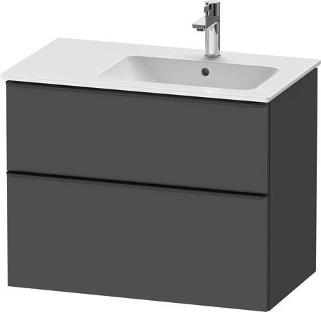 Vanity unit wall-mounted, DE43670BD490000 Graphite Matt, Decor, Handle Diamond black