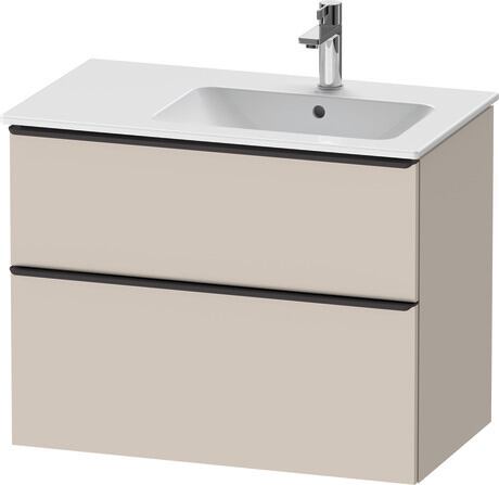 Vanity unit wall-mounted, DE43670BD910000 taupe Matt, Decor, Handle Diamond black