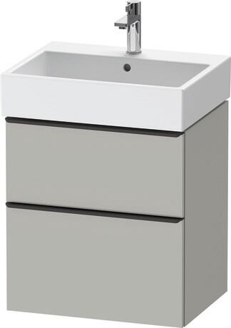 Vanity unit wall-mounted, DE43710BD070000 Concrete grey Matt, Decor, Handle Diamond black