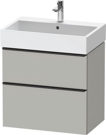 Vanity unit wall-mounted, DE43720BD070000 Concrete grey Matt, Decor, Handle Diamond black