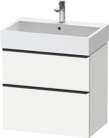 Vanity unit wall-mounted, DE43720BD180000 White Matt, Decor, Handle Diamond black