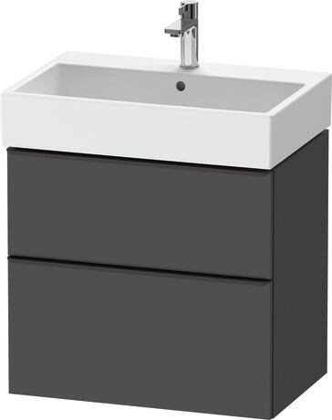 Vanity unit wall-mounted, DE43720BD490000 Graphite Matt, Decor, Handle Diamond black