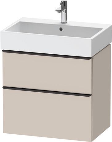 Vanity unit wall-mounted, DE43720BD910000 taupe Matt, Decor, Handle Diamond black