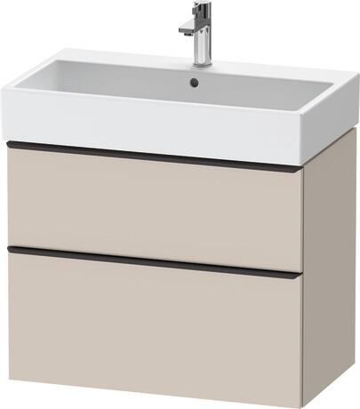 Vanity unit wall-mounted, DE43730BD910000 taupe Matt, Decor, Handle Diamond black