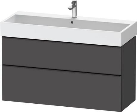 Vanity unit wall-mounted, DE43750BD490000 Graphite Matt, Decor, Handle Diamond black