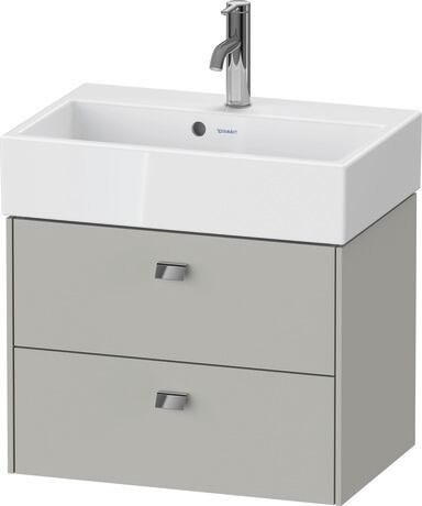 Vanity unit wall-mounted, BR432801007 Concrete grey Matt, Decor, Handle Chrome