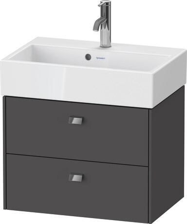 Vanity unit wall-mounted, BR432801049 Graphite Matt, Decor, Handle Chrome