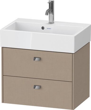 Vanity unit wall-mounted, BR432801075 Linen Matt, Decor, Handle Chrome