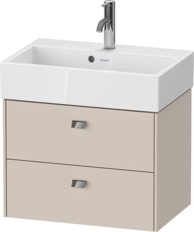 Vanity unit wall-mounted, BR432801091 taupe Matt, Decor, Handle Chrome