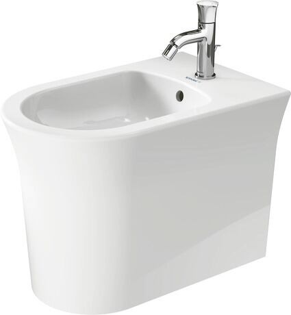 Floorstanding bidet, 2293100000 White High Gloss, Number of faucet holes per wash area: 1