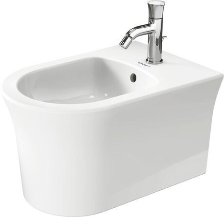 Wall-mounted bidet, 2293150000 White High Gloss, Number of faucet holes per wash area: 1