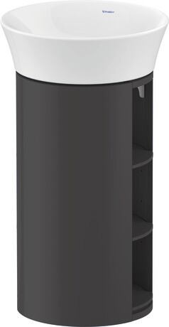 Vanity unit floorstanding, WT42390H1H1 Graphite High Gloss, Lacquer