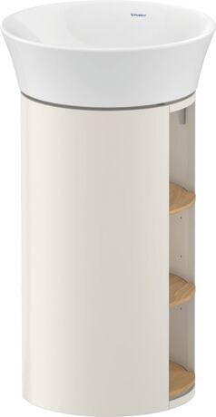 Vanity unit floorstanding, WT42390H539 Nordic white Satin Matt, Lacquer