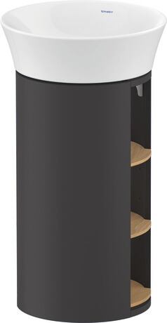 Vanity unit floorstanding, WT42390H558 Graphite Satin Matt, Lacquer