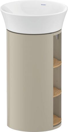 Vanity unit floorstanding, WT42390H560 taupe Satin Matt, Lacquer