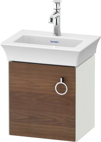 Vanity unit wall-mounted, WT4250L7736 Front: American walnut Matt, Solid wood, Corpus: White Satin Matt, Lacquer