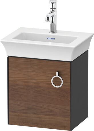 Vanity unit wall-mounted, WT4250L7758 Front: American walnut Matt, Solid wood, Corpus: Graphite Satin Matt, Lacquer