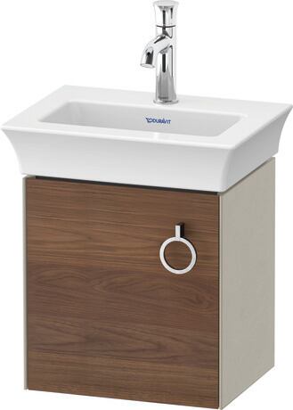 Vanity unit wall-mounted, WT4250L7760 Front: American walnut Matt, Solid wood, Corpus: taupe Satin Matt, Lacquer