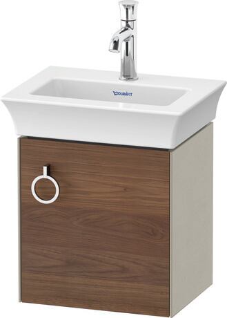 Vanity unit wall-mounted, WT4250R7760 Front: American walnut Matt, Solid wood, Corpus: taupe Satin Matt, Lacquer