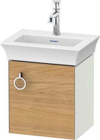 Vanity unit wall-mounted, WT4250RH536 Front: Natural Oak solid Matt, Solid wood, Corpus: White Satin Matt, Lacquer