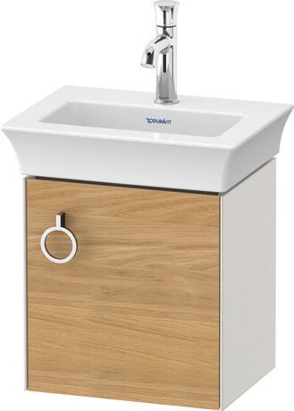 Vanity unit wall-mounted, WT4250RH539 Front: Natural Oak solid Matt, Solid wood, Corpus: Nordic white Satin Matt, Lacquer