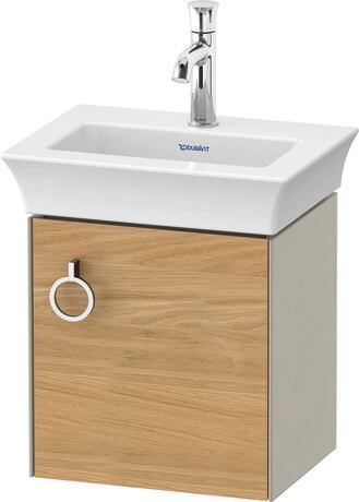 Vanity unit wall-mounted, WT4250RH560 Front: Natural Oak solid Matt, Solid wood, Corpus: taupe Satin Matt, Lacquer