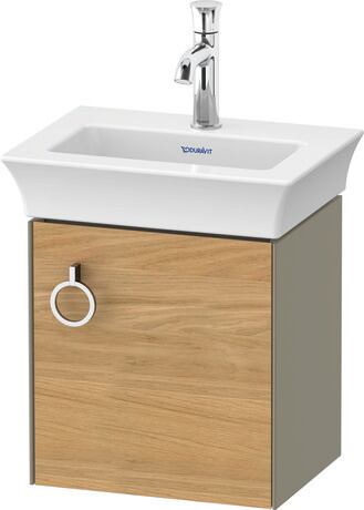 Vanity unit wall-mounted, WT4250RH5H2 Front: Natural Oak solid Matt, Solid wood, Corpus: Stone grey High Gloss, Lacquer