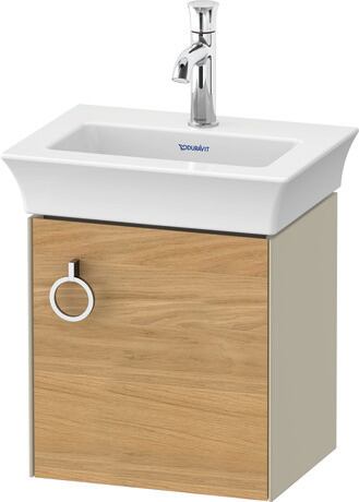 Vanity unit wall-mounted, WT4250RH5H3 Front: Natural Oak solid Matt, Solid wood, Corpus: taupe High Gloss, Lacquer