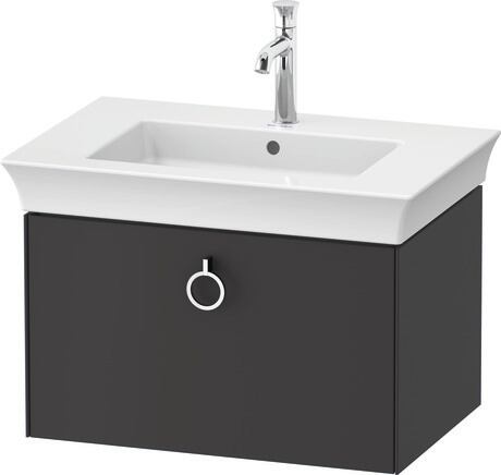 Vanity unit wall-mounted, WT425105858 Graphite Satin Matt, Lacquer