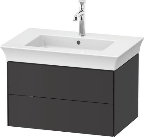 Vanity unit wall-mounted, WT434105858 Graphite Satin Matt, Lacquer