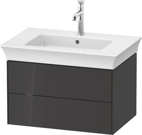 Vanity unit wall-mounted, WT43410H1H1 Graphite High Gloss, Lacquer