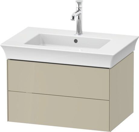 Vanity unit wall-mounted, WT43410H3H3 taupe High Gloss, Lacquer