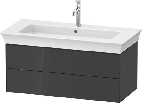 Vanity unit wall-mounted, WT43420H1H1 Graphite High Gloss, Lacquer