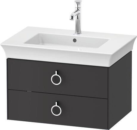 Vanity unit wall-mounted, WT435105858 Graphite Satin Matt, Lacquer