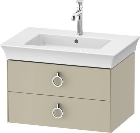 Vanity unit wall-mounted, WT43510H3H3 taupe High Gloss, Lacquer