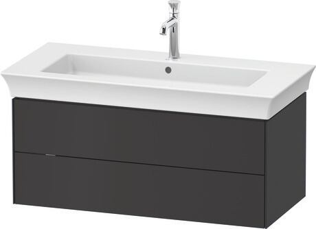 Vanity unit wall-mounted, WT434205858 Graphite Satin Matt, Lacquer