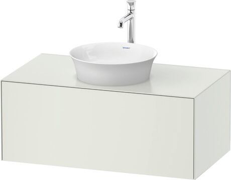 Console vanity unit wall-mounted, WT497603636 White Satin Matt, Lacquer