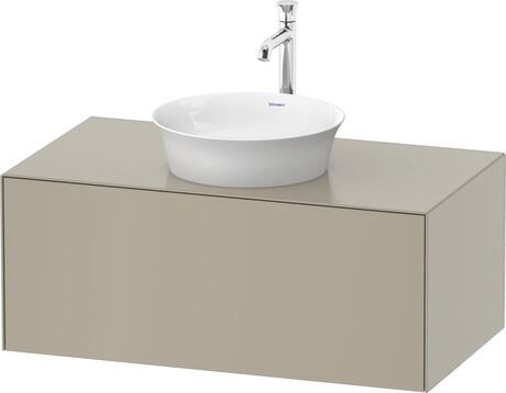 Console vanity unit wall-mounted, WT497606060 taupe Satin Matt, Lacquer