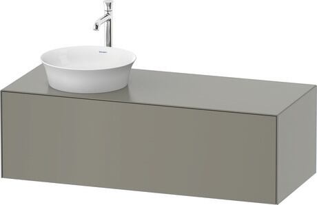 Console vanity unit wall-mounted, WT4977L9292 Stone grey Satin Matt, Lacquer