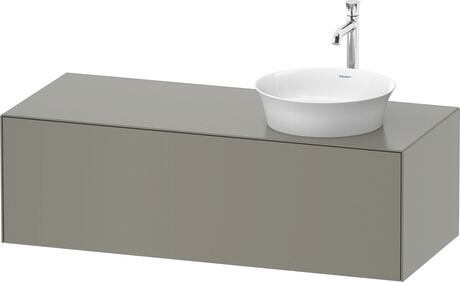 Console vanity unit wall-mounted, WT4977R9292 Stone grey Satin Matt, Lacquer