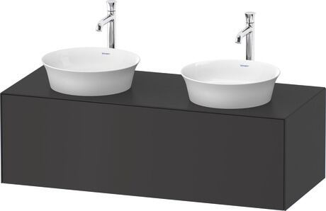 Console vanity unit wall-mounted, WT4978B5858 Graphite Satin Matt, Lacquer