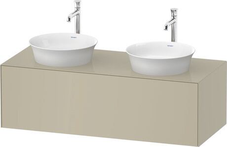 Console vanity unit wall-mounted, WT4978BH3H3 taupe High Gloss, Lacquer