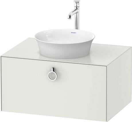 Console vanity unit wall-mounted, WT498003636 White Satin Matt, Lacquer