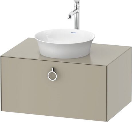 Console vanity unit wall-mounted, WT498006060 taupe Satin Matt, Lacquer