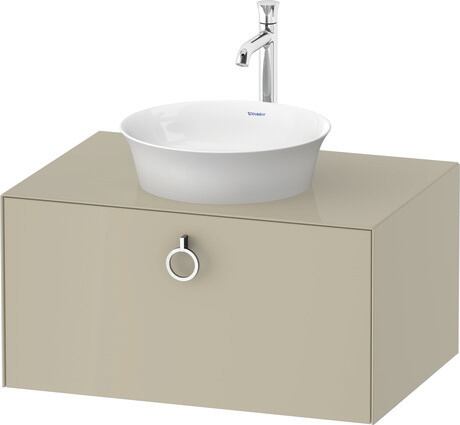 Console vanity unit wall-mounted, WT49800H3H3 taupe High Gloss, Lacquer