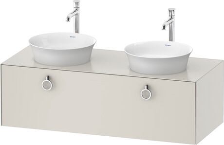 Console vanity unit wall-mounted, WT4983B3939 Nordic white Satin Matt, Lacquer