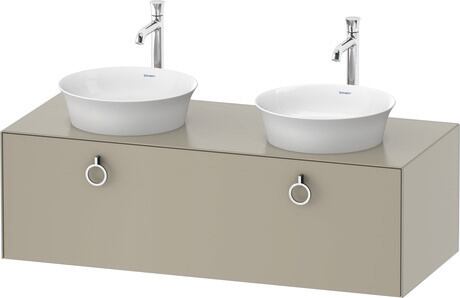 Console vanity unit wall-mounted, WT4983B6060 taupe Satin Matt, Lacquer